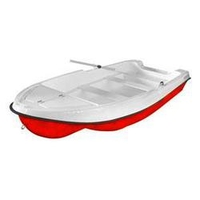 Моторно-гребная лодка Nissamaran Laker 410 (цвет - низ оранжевый, верх белый